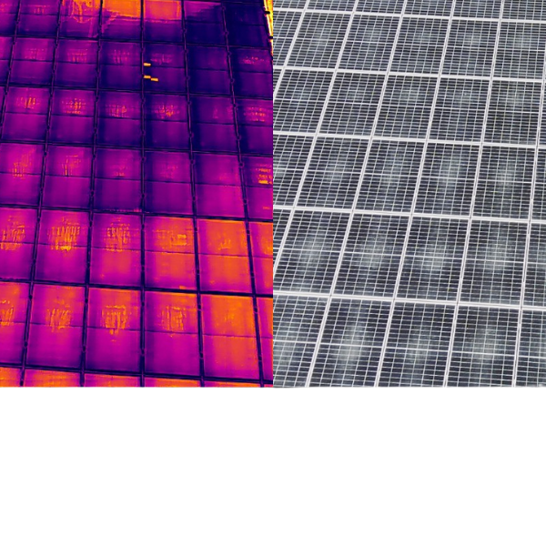 Thermographie : vue réelle en parallèle de la vue thermographique